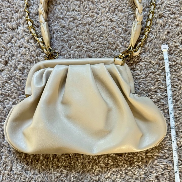 Anthropologie Oona Clutch Purse in Ivory With 2 Straps - Boho & Neutral Chic - Picture 7 of 9